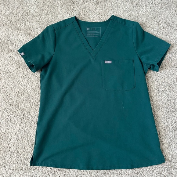 Figs Other - Figs Forest Green V-Neck Scrub Top